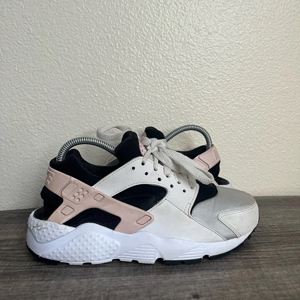 Nike Boys Air Huarache‎ Run 654275-115 White Running Sneakers - Sz 4Y Pre-Owned